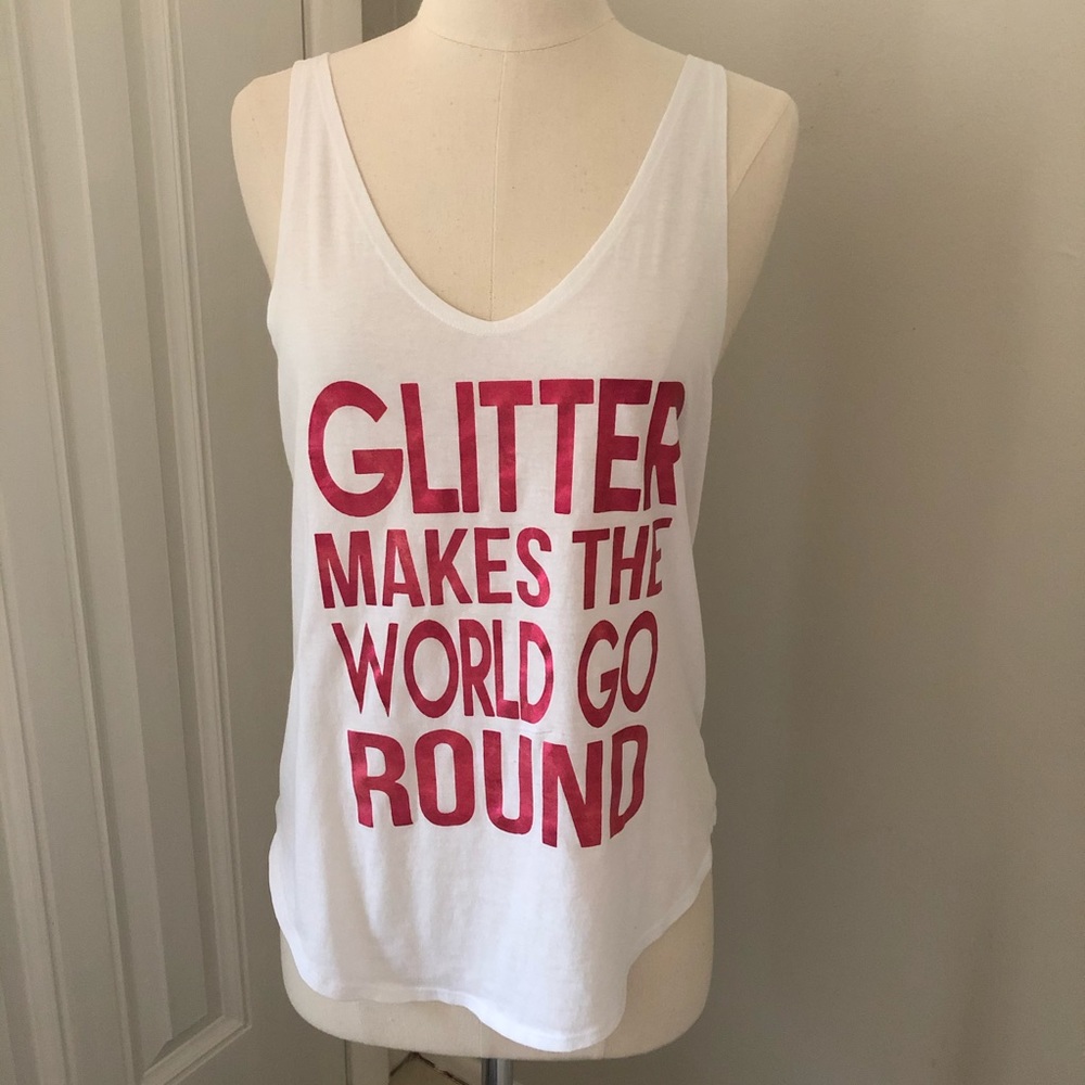 5/$25 “Glitter Makes the World Go Round” Tank